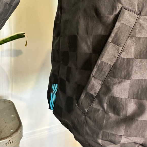 Women's Nike Sportswear Icon Clash Black Checkered Windbreaker Jacket XS - Picture 5 of 15